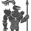 Image result for Heavy Line Knight in Armor Clip Art Black and White