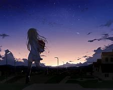 Image result for Anime Girl in Night Tokyo