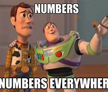 Image result for Numbers Everywhere Meme