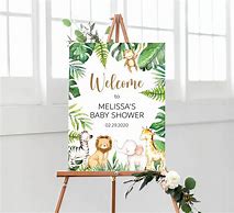 Image result for Safari Baby Shower Welcome Sign
