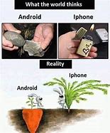 Image result for iPhone Looking Down On Android Meme