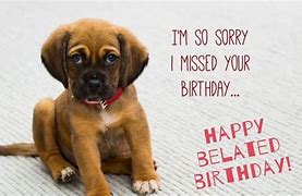 Image result for Belated Birthday Dog