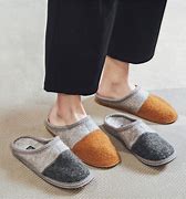 Image result for Boiled Wool Slippers Men