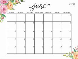 Image result for June 2018 Printable Free Templates