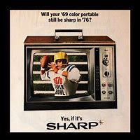 Image result for Vintage Sharp Colour Portable TV