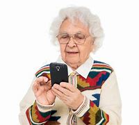 Image result for Old Person Using Phone