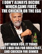 Image result for Who Never Heard of the Chicken or the Egg Meme