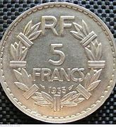 Image result for Cinq Francs Bill Value