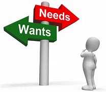 Image result for Wants vs Needs Cartoon