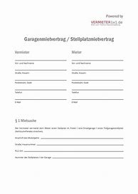 Image result for Garagenmietvertrag