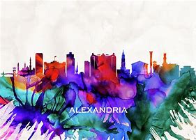 Image result for Alexandria Clty Skyline in Rainbow Colors