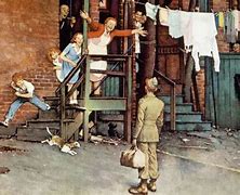 Image result for “Homecoming Marine” by Norman Rockwell