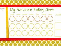 Image result for Eating Chart Calendar