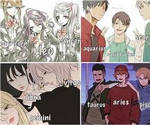 Image result for Zodiac Signs Anime Funny