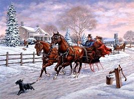 Image result for Merry Christmas Victorian Horse and Sleigh