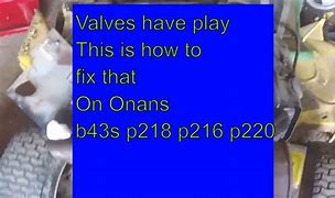 Image result for Onan 4000 Generator Valve Adjustment