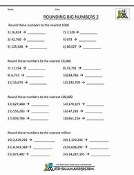 Image result for 4th Grade Rounding Worksheets