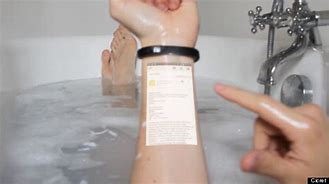 Image result for Cell Phone Bracelet Projector Throwing Image onto Forearm