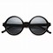 Image result for Black Round Sunglasses with White Lenses