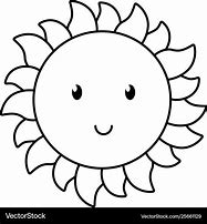 Image result for Happy Sun Black and White