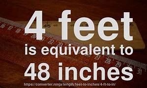 Image result for How Many Inches Is 4 Feet