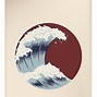 Image result for The Japanese Wave Background Black and White