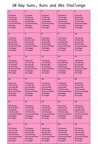 Image result for Guns Buns and ABS 30-Day Challenge Printable