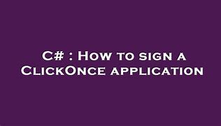 Image result for ClickOnce