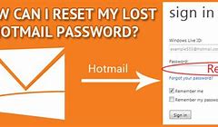 Image result for Can't Remember Hotmail Password