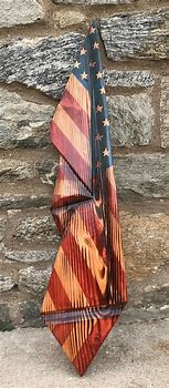 Image result for Carved American Flag