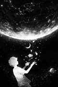 Image result for Anime Boy and Moon