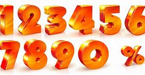Image result for Fluorescent Orange Numbers