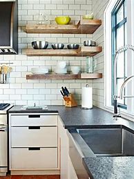 Image result for Kitchen with Floating Shelves
