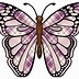 Image result for Pink Butterfly Outline Clip Art