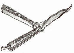 Image result for Butterfly Knife Drawing