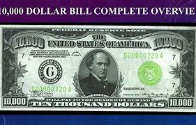 Image result for 100000 Dollar Bill USA