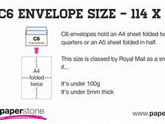 Image result for C6 Envelope Size
