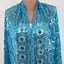 Image result for Blue Sequin Shirt and Silver Scarf