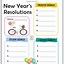 Image result for New Year's Resolutions Worksheet