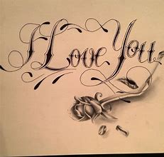 Image result for Cool I Love You Drawings