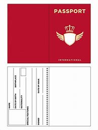 Image result for Passport Template Printable