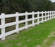 Image result for White Vinyl 3 Rail Fence
