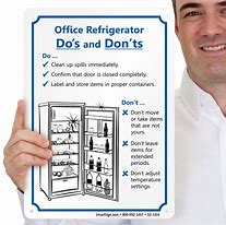 Image result for Office Refrigerator Rules. Sign