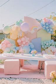 Image result for Pastel Rainbow Birthday Party Ideas