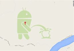 Image result for Android Pee On Apple Logo