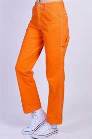 Image result for Orange Cargo Pants Black Top