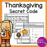 Image result for Thanksgiving Secret Code Worksheets