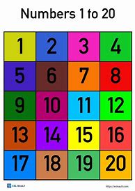 Image result for Numbers 1 to 20