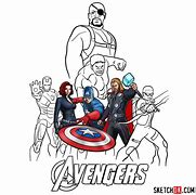 Image result for Draw Avengers