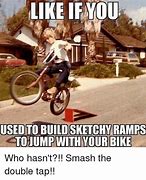 Image result for Kid On Bike Ramp Meme